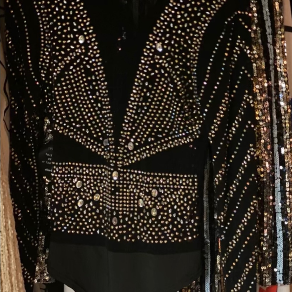 Women's bejeweled bodysuit